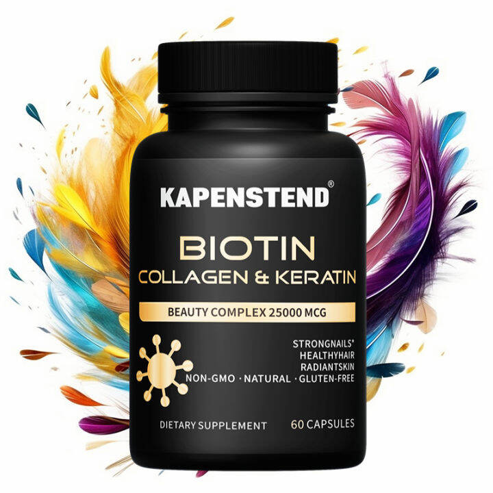 biotin capsules Hair Growth Vitamins Supports nail and skin health with vitamins B1,B2,B3
