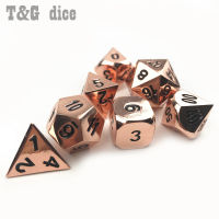 Polyhedral Metal Dice Set with Iron Boxes of D4 -D20 for Dados Rpg DND GameBoard Game Accessories