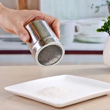 3pcs/set Stainless Steel Spice Shaker, Classic Salt Pepper Dredge Shaker  For Kitchen