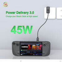 Original JYS-SD008 45W Fast Charger พร้อมชุดสายชาร์จสำหรับ Steam Deck/Nintendo Switch เกมคอนโซลแหล่งจ่ายไฟอะแดปเตอร์สวิทช์ OLED โฮสต์เกม US ปลั๊ก USB Type C Wall Charger Switch Lite โทรศัพท์มือถือสมาร์ท iPad Pad แท็บเล็ตหัวชาร์จระบบส่งกำลัง