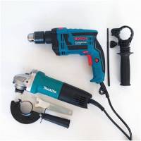 ชุด2ชิ้น สว่าน2ระบบ4หุน16RE Bosch AA กับ หินเจียร์4” Makita AA(งานเทียบ)