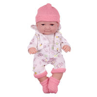 Boneca Bebe Reborn Dolls 13inch Vinyl Cute Small Bear Pink Hat For Girls Playmate Toddler Kids Bareheaded New Rorn Baby Dolls