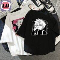 LD เสื้อยืดลําลองสําหรับผู้ชายผู้หญิงแขนสั้นพิมพ์ลาย Anime Hunter X Hunter Duo