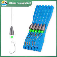 5Pcs Fish Line Binded Hooks ชุด Handmade Long-Throwing Fishhooks Luminous เหยื่อตกปลา Tackle Kit