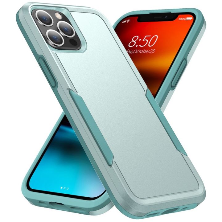 สินค้าใหม่ในสต็อก-เกราะกันชนหนักกันกระแทกกรณีโทรศัพท์สำหรับ-iphone-14-13-12-11-pro-xs-max-xr-x-14-pro-ไฮบริดที่ทนทานซิลิโคนฮาร์ดพีซีปก