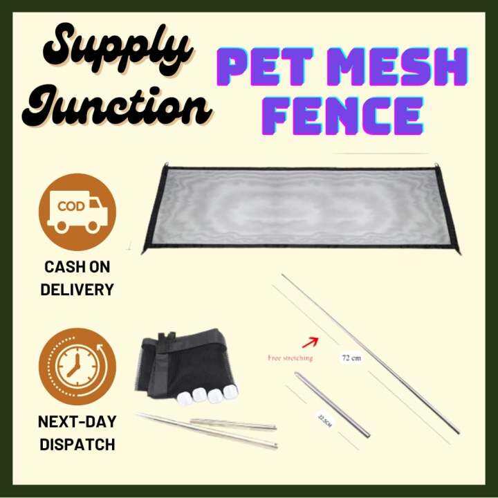 Supply Junction Pet Mesh Barrier Fence Foldable Safety Enclosure Gate
