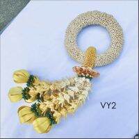 VASSANA  - Flower Garland Gradient (Yellow : VY2) - พวงมาลัยกรไม้ไผ่สาน