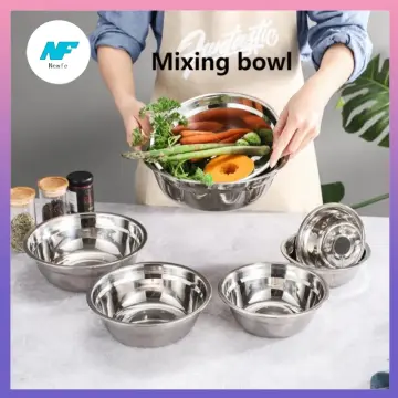 Kitchen 304 Stainless Steel Mixing Bowl Deep Design Anti-flying