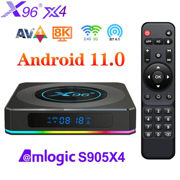 Android 11 TV BOX X96 X4 Amlogic S905X4 Smart 4K 8K 5G Dual Wifi BT HD