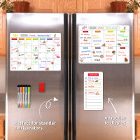 Mag-Fancy Magnetic Dry Erase Calendar สำหรับตู้เย็นวางแผนอาหารรายสัปดาห์แนวนอน-แม่เหล็กหนาพิเศษ