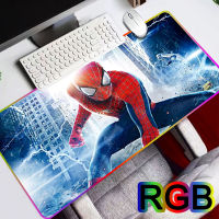 SpiderMan LED Lighting Light Gaming Mouse Pad Large Gamer Big Mouse Mat Computer Mousepads XL Surface Keyboard Desk Mat For CSGO Mat 900x400mm