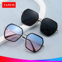 TANCO 3023 แว่นกันแดดแฟชั่นสำหรับผู้หญิงสไตล์เกาหลีกันแสงยูวีการป้องกันการสะท้อน HD เลนส์กรอบโลหะแว่นกันแดดชายหาด