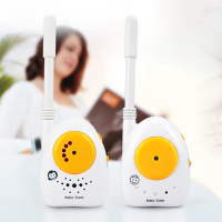 ใหม่ไร้สาย Baby Monitor สองทางเสียงเครื่องส่งรับวิทยุอินเตอร์โฟนชุดตรวจสอบเสียงเด็กเสียงร้องไห้ตรวจสอบที่มีตัวชี้วัด