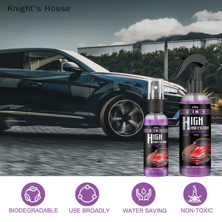 knights-house-3-in-1-quick-coating-spray-สเปรย์ป้องกันรถป้องกันโล่เคลือบสีรถซ่อมรถยนต์ภายนอก-restorer-ceramic-spray-coating-ด่วน