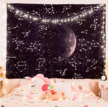 Decorative Wall BedRoom Tapestry with Free Fairy Lights | Lazada PH Decorative Wall Bedroom Tapestry With Free Fairy Lights | Lazada Ph