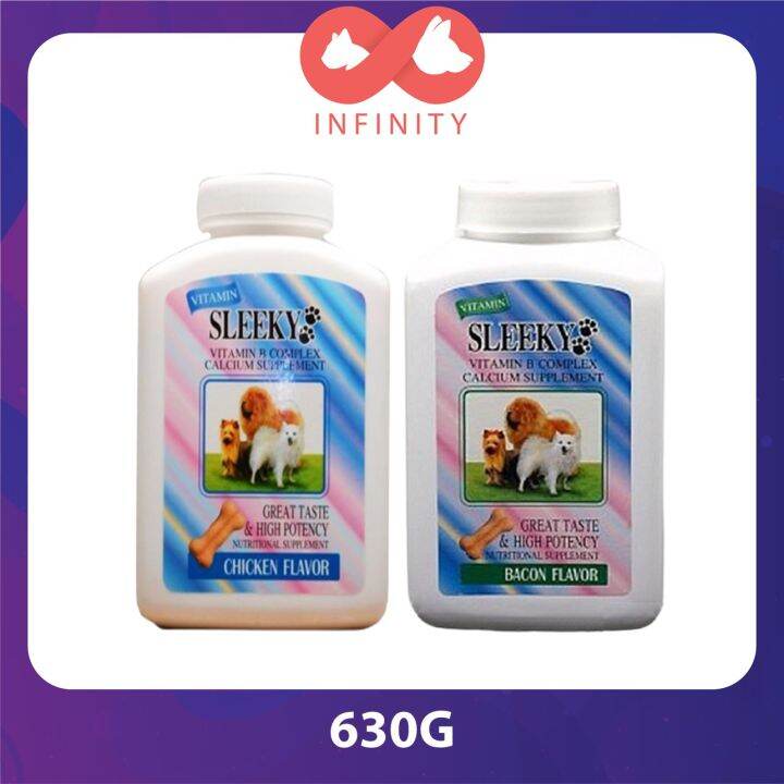 Sleeky Vitamin B Complex and Calcium Supplement 630G ( Chicken, Bacon