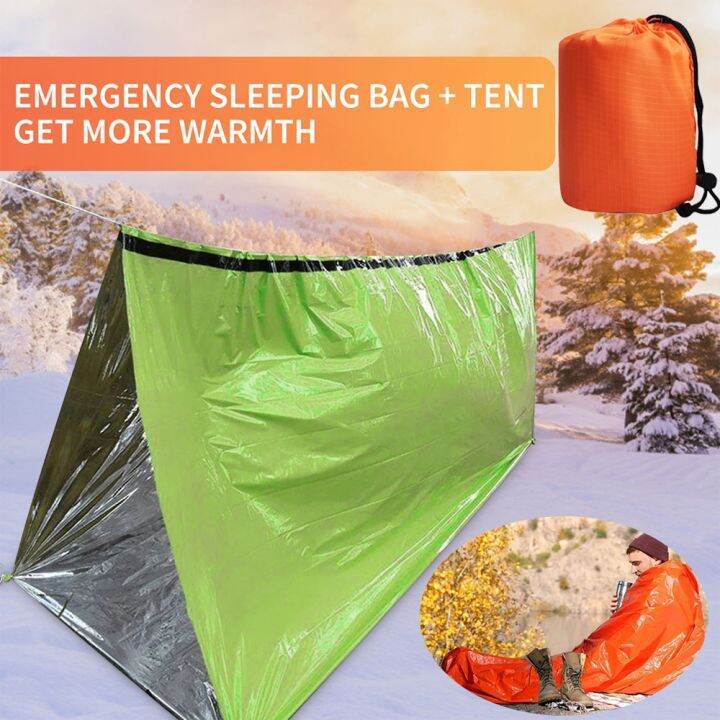 【CW】 Outdoor Emergency Tent Shelter Tube Thermal Blanket Sleeping Aid