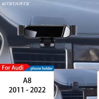 ที่วางโทรศัพท์ในรถสำหรับ A8 Audi 4H 4N 2011-2022 GPS Special Gravity Navigation ที่ยึดโทรศัพท์หมุนได้360องศา