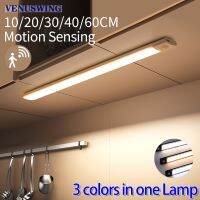 hot！【DT】 Cabinet USB Rechargeable Sensor Led Three Colors In Lamp Wardrobe Indoor Lighting 10/20/30/40/60cm