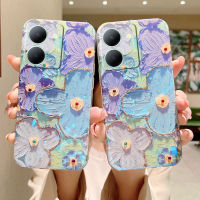 เคสโทรศัพท์Vivo Y27 Y36 Y02A Y02 ใหม่ 2023สวย เคสโทรศัพท์สดใสใหม่ Y02ซิลิโคนพิมพ์ลายดอกไม้สามมิติปลอกอ่อน เคสVivo Y36 4G