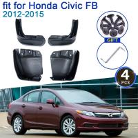 บังโคลนรถยนต์4ประตูซีดาน2012-2015,สำหรับ Honda Civic FB อุปกรณ์แต่งบังโคลนพับป้องกันการกระเด็นยางกันโคลน