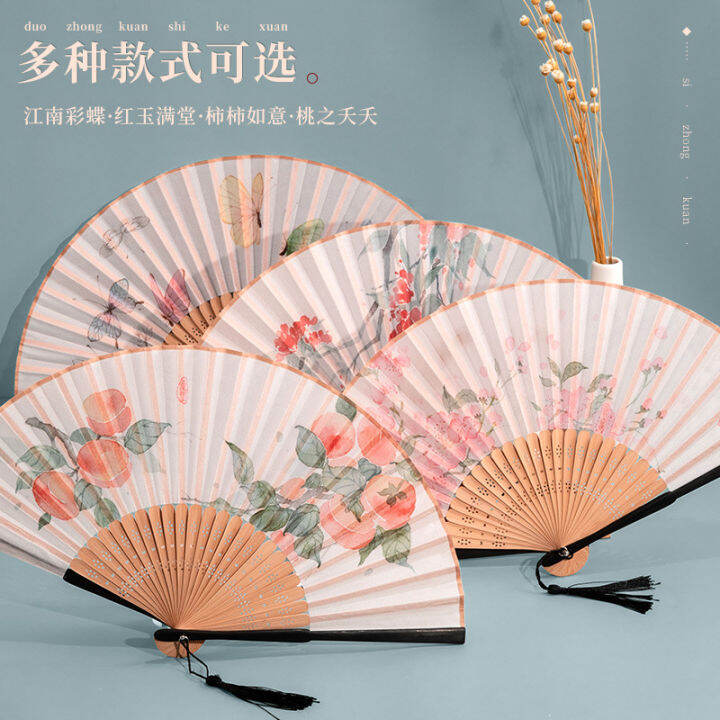 fan-folding-fan-ancient-style-womens-hanfu-summer-dance-chinese-style-dance-folding-classical-clothing-carrying-tassel-small-bamboo-fan-8em1