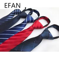 8cm Fashion Easy Lazy Zipper Neck Ties Mens Groom Neckties Collar Accessories