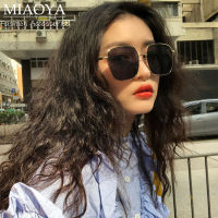 MIAOYA Fashion Jewelry Shop วินเทจ สแควร์ แว่นกันแดดป้องกันรังสียูวีสำหรับสุภาพสตรี อุปกรณ์จัดแต่งทรงผม คู่รัก ของขวัญวันเกิดที่สวยหรู