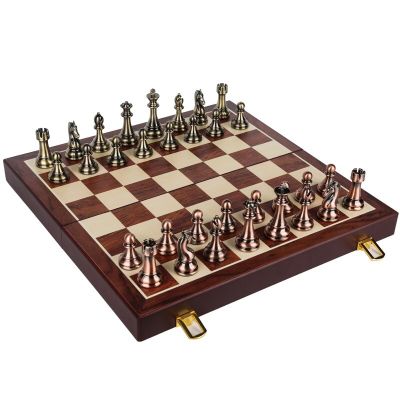 โต๊ะหมากรุกเกมกระดานสำหรับมืออาชีพของขวัญหมากรุกยุคกลางที่ระลึกที่ระลึกประวัติศาสตร์ Ludo Backgammon แม่เหล็ก OA50XQ