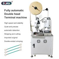 Full Automatic Double-Head Terminal Machine 4500Pcs/H Double-Peeling Wire Stripping Machine Cable Cutting And Crimping Machine