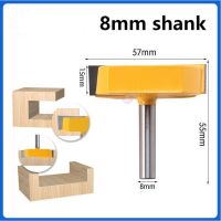 1PC Cleaning Bottom Router Bits with 8mm Shank2-3/16 Cutting Diameter for Wood Surface Planing Router Bit