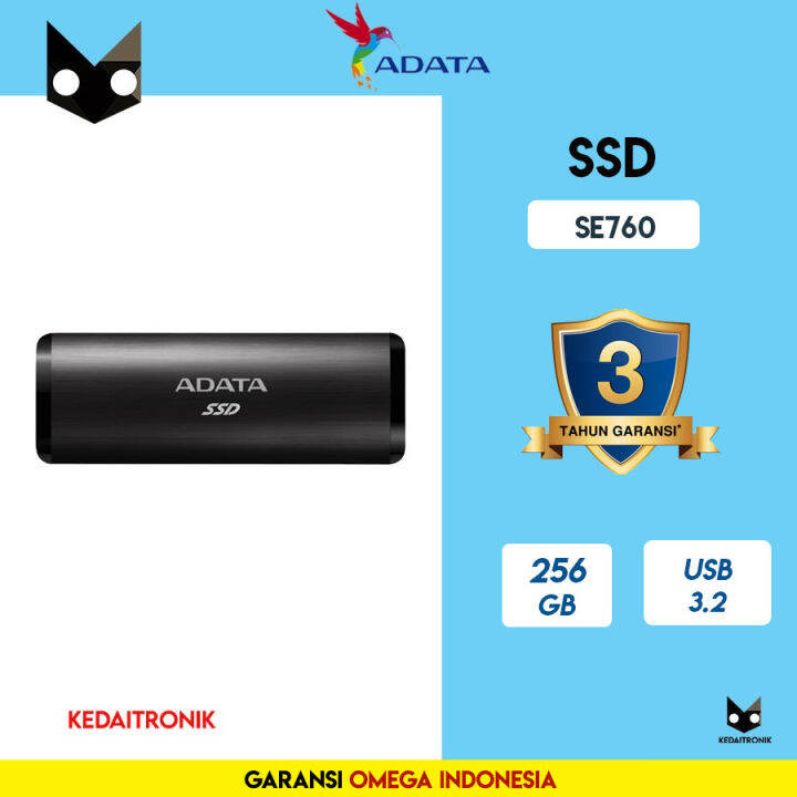 SSD ADATA SE760 Hardisk External Solid State Drive 256GB Hitam Lazada