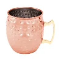 Copper Mugs Beer Mugs Stainless Steel Copper Mugs Cocktail Copper Mug Hammered Cups Cocktail Drinking Cups Mug