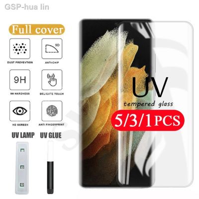 Flix 5/3/1 Pçs Película Protetora Uv Para Samsung Galaxy S21อัลตร้า S20 Nota 10 Pro S10 S9 5G S8 Mais Vidro Temperado Hd Protetor De Tela