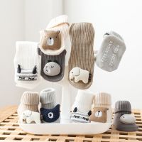 Soft Knitted Cotton Baby Socks Cartoon Animal Newborn Girl Socks Autumn Winter Infant Baby Boy Socks Anti Slip Floor Socks 0-3Y