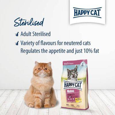 Happy cat minkas sterilised สูตรแมวทำหมัน-ควบคุมน้ำหนัก