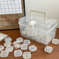 30PCS Finishing Packaging Storage Jewelry Plastic For Case Earrings Square Small Transparent