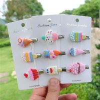 On Sales Cute Ice Cream Hair Clip For Kid Girls Color Cake Barrettes Baby Hairpin Fashion Summer Headwear kawai Hair Accessories