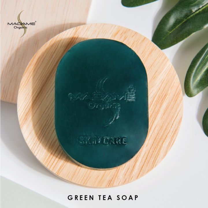 madame-organic-green-tea-soapสบู่ชาเขียว-สบู่มาดามออแกนิก-ของแท้-100