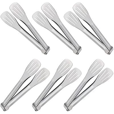 Advanced Stainless Steel Tongs for Serving Food, Buffet Tongs, Food Tongs, Silver Tongs, Kitchen Tongs