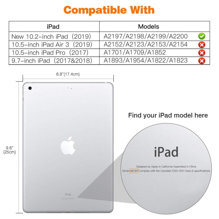 ใหม่-ipad-รุ่นที่-7-10-2-2019-ipad-10-2-เคส-slim-น้ำหนักเบา-smart-shell-stand-cover-พร้อมโปร่งแสง-frosted-back-protector-สำหรับ-ipad-10-2-2019-ปลุกอัตโนมัติ-นอนหลับ