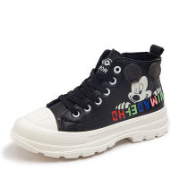 children shoes spring and autumn new fashion Mickey anti-kick middle help boys and girls British Martin boots for kids