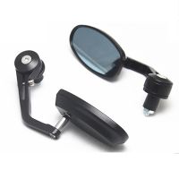 2Pcs/Pair Motorcycle Scooter Bar End Rearview Side Mirrors Retro Modified Handlebar Full Angle Folding Reversing Decoration Mirrors