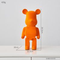 Flocked Bear Style A Home Decor Bearbrick 400% Building Block Bear Violence Bear Living Room Decor Room Decor Desk Accessories Figurines For Interior