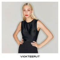 VICKTEERUT (ราคาปกติ 5,500-.) Sleeveless Jersey Blouse with เสื้อแขนกุด ผ้าเจอร์ซีย์