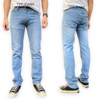 TPPJEANS LightBlue Mens Denim กางเกงยีนส์กระบอกชายสีบลูฟอกซีด ทรงสวย ผ้ายืด สวมใส่สบาย เป้าซิป มีไซส์ใหญ่ Size 28-54 รับชำระปลายทาง