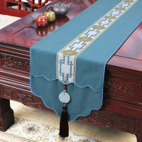 Table Linen Table Runner ใหม่สไตล์จีนที่ทันสมัยโต๊ะรับประทานอาหารที่เรียบง่ายบรรยากาศโต๊ะกาแฟธงตู้วางทีวีผ้าคลุมตู้รองเท้าผ้าขนหนูปลายเตียงสามารถปรับแต่งได้