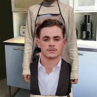 Dacre Montgomery Kitchen Apron Dinner Party Cooking Apron Adult Baking Accessories Waterproof Fabric Printed Cleaning Tools 0704 Aprons