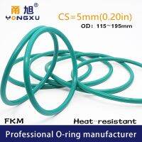 Rubber fluororubber O-rings CS5mm OD115/120/125/130/135/140/145/150/155/170/195x5mm Rings Gasket  sealing 【hot】