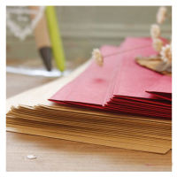 Wholesale 100pcs Kraft Red Black Simple Retro Window Envelop Lot Postcard Letter Invitation Card Packing Envelop Gift